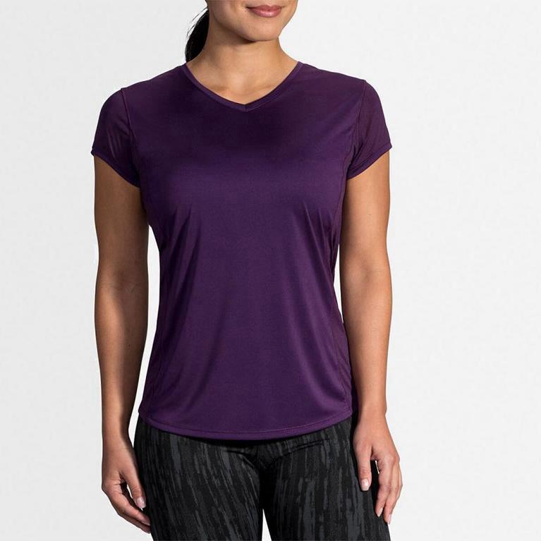 Brooks Stealth Australia - Women's Short Sleeve Running Shirt - Purple (169842-RLM)